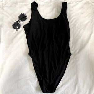 Black one piece swimsuit